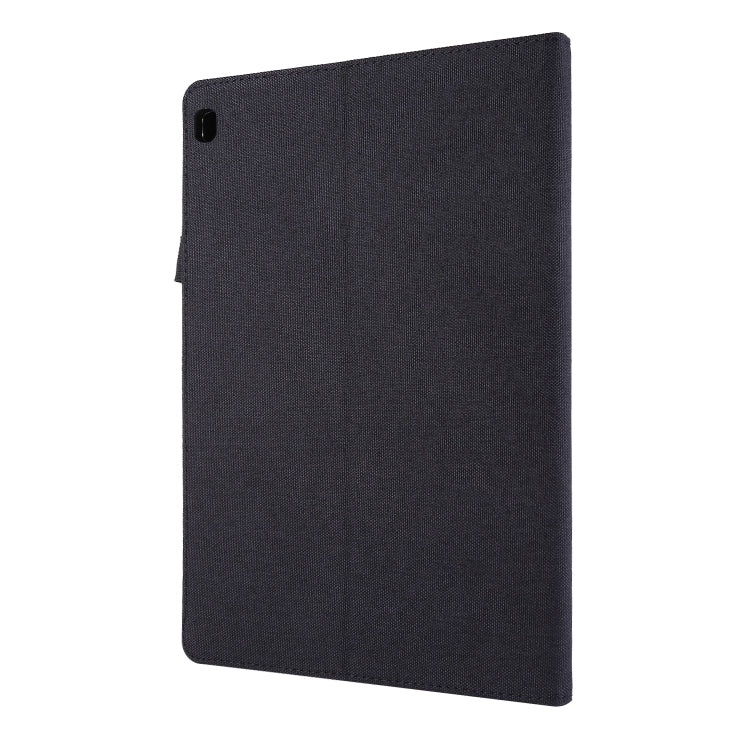 Horizontal Flip TPU + Fabric PU Leather Protective Case with Name Card Clip