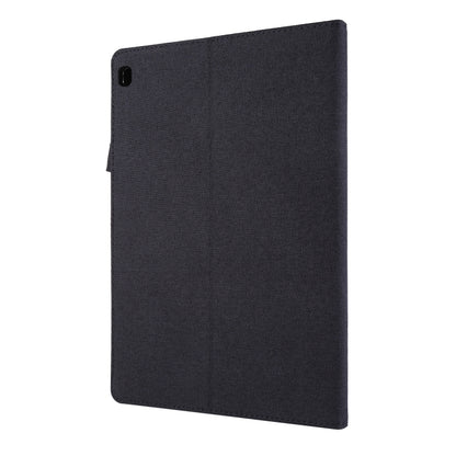 Horizontal Flip TPU + Fabric PU Leather Protective Case with Name Card Clip