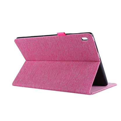 Horizontal Flip TPU + Fabric PU Leather Protective Case with Name Card Clip