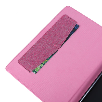 Horizontal Flip TPU + Fabric PU Leather Protective Case with Name Card Clip
