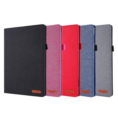 Horizontal Flip TPU + Fabric PU Leather Protective Case with Name Card Clip