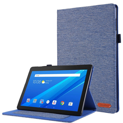 Horizontal Flip TPU + Fabric PU Leather Protective Case with Name Card Clip