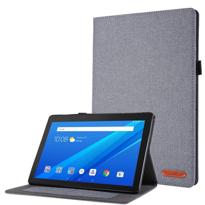 Horizontal Flip TPU + Fabric PU Leather Protective Case with Name Card Clip