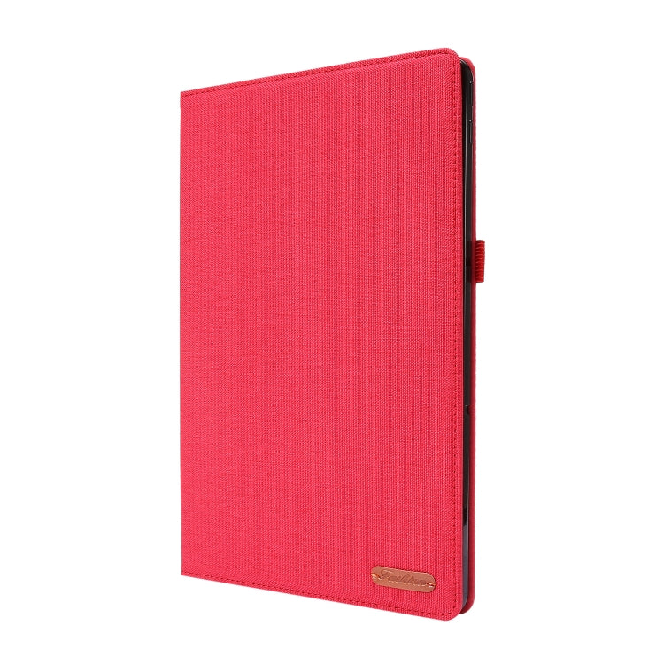 Horizontal Flip TPU + Fabric PU Leather Protective Case with Name Card Clip