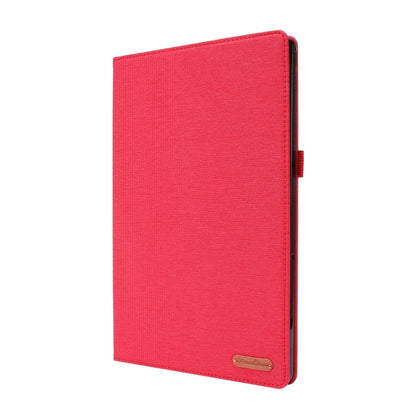 Horizontal Flip TPU + Fabric PU Leather Protective Case with Name Card Clip