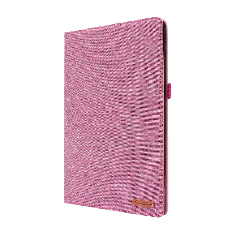 Horizontal Flip TPU + Fabric PU Leather Protective Case with Name Card Clip