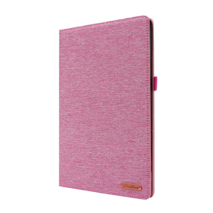 Horizontal Flip TPU + Fabric PU Leather Protective Case with Name Card Clip