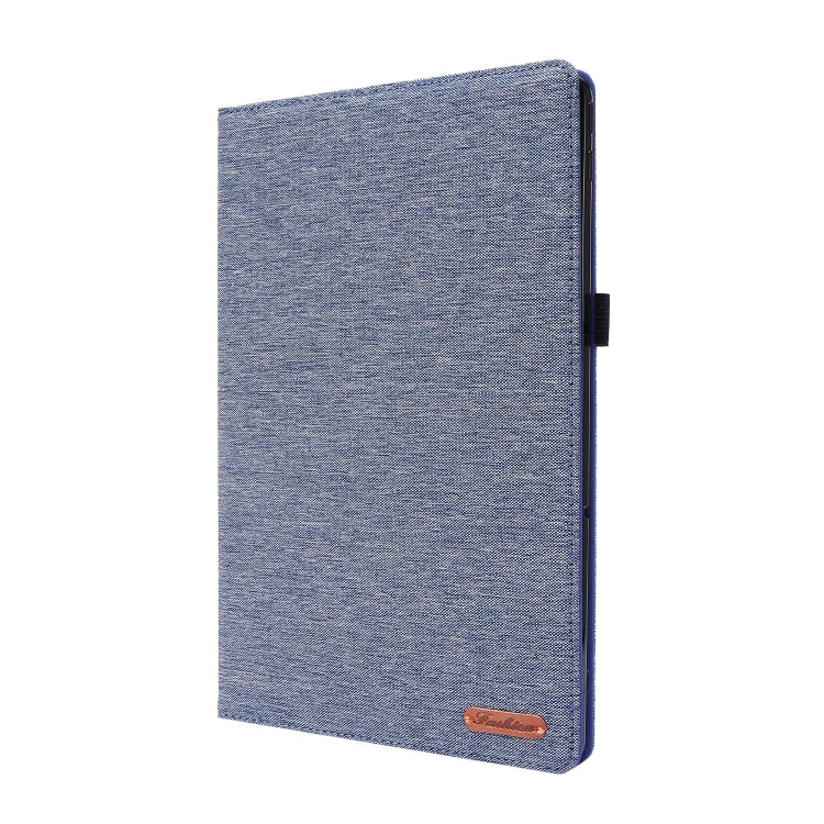 Horizontal Flip TPU + Fabric PU Leather Protective Case with Name Card Clip