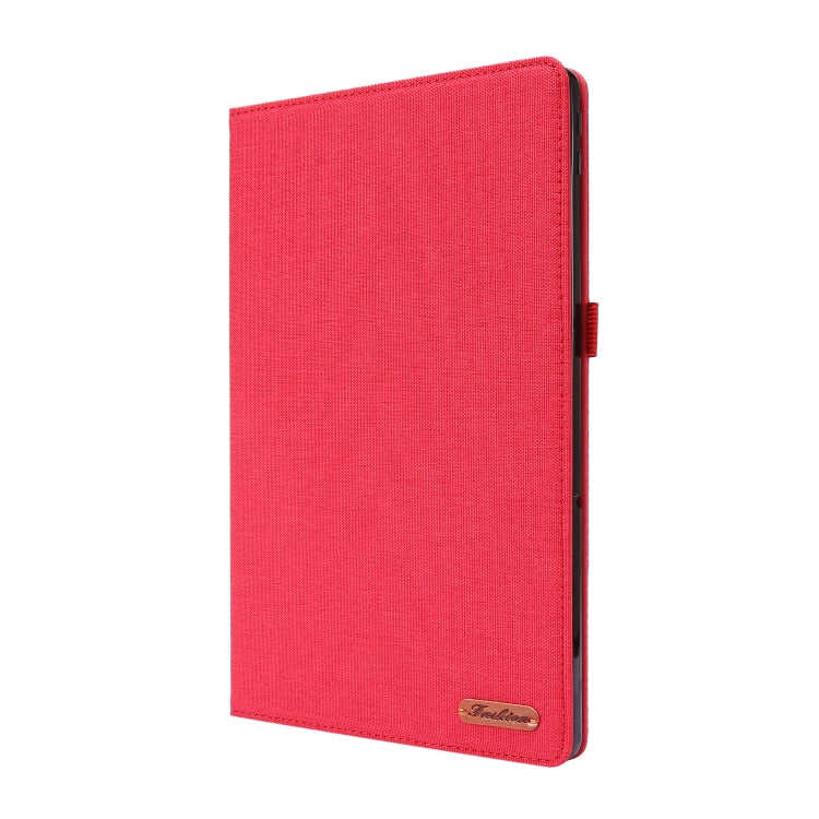 Horizontal Flip TPU + Fabric PU Leather Protective Case with Name Card Clip