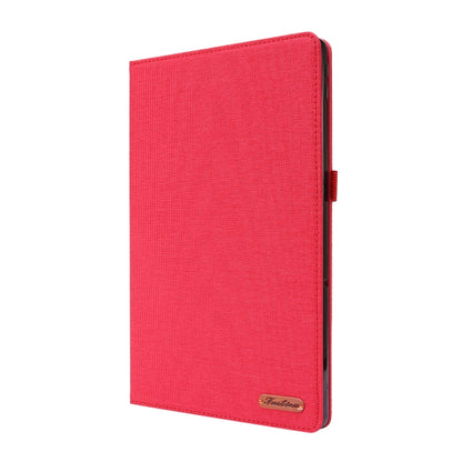 Horizontal Flip TPU + Fabric PU Leather Protective Case with Name Card Clip