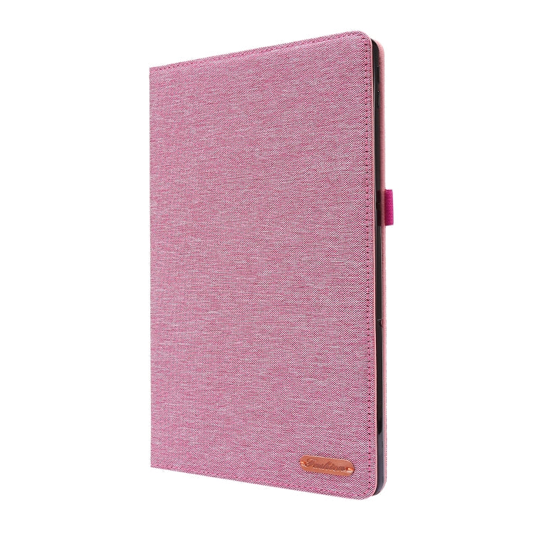 Horizontal Flip TPU + Fabric PU Leather Protective Case with Name Card Clip