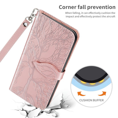 Life of Tree Embossing Pattern Horizontal Flip Leather Case with Holder & Card Slot & Wallet & Photo Frame & Lanyard