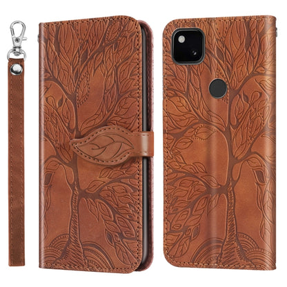 Life of Tree Embossing Pattern Horizontal Flip Leather Case with Holder & Card Slot & Wallet & Photo Frame & Lanyard