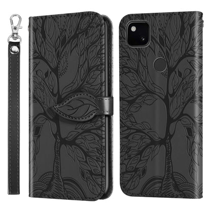 Life of Tree Embossing Pattern Horizontal Flip Leather Case with Holder & Card Slot & Wallet & Photo Frame & Lanyard