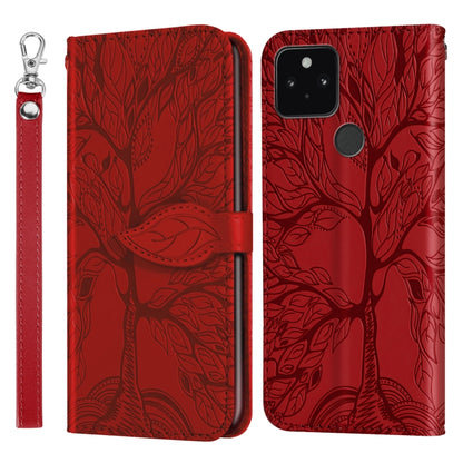Life of Tree Embossing Pattern Horizontal Flip Leather Case with Holder & Card Slot & Wallet & Photo Frame & Lanyard