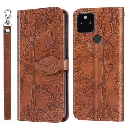 Life of Tree Embossing Pattern Horizontal Flip Leather Case with Holder & Card Slot & Wallet & Photo Frame & Lanyard