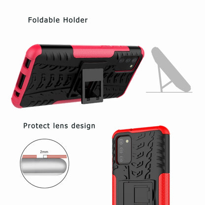 Tire Texture Shockproof TPU+PC Protective Case with Holder