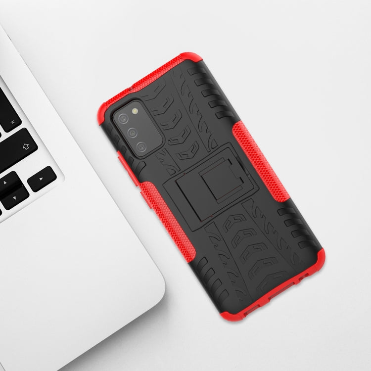 Tire Texture Shockproof TPU+PC Protective Case with Holder