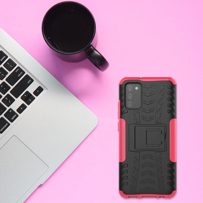 Tire Texture Shockproof TPU+PC Protective Case with Holder