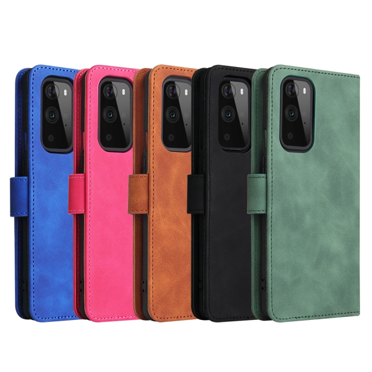 Solid Color Skin Feel Magnetic Buckle Horizontal Flip Calf Texture PU Leather Case with Holder & Card Slots & Wallet, For OnePlus 9, For OnePlus 9 Pro, For ZTE Axon 20 5G / A20 5G