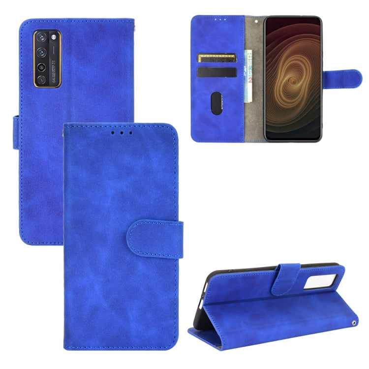 Solid Color Skin Feel Magnetic Buckle Horizontal Flip Calf Texture PU Leather Case with Holder & Card Slots & Wallet, For OnePlus 9, For OnePlus 9 Pro, For ZTE Axon 20 5G / A20 5G