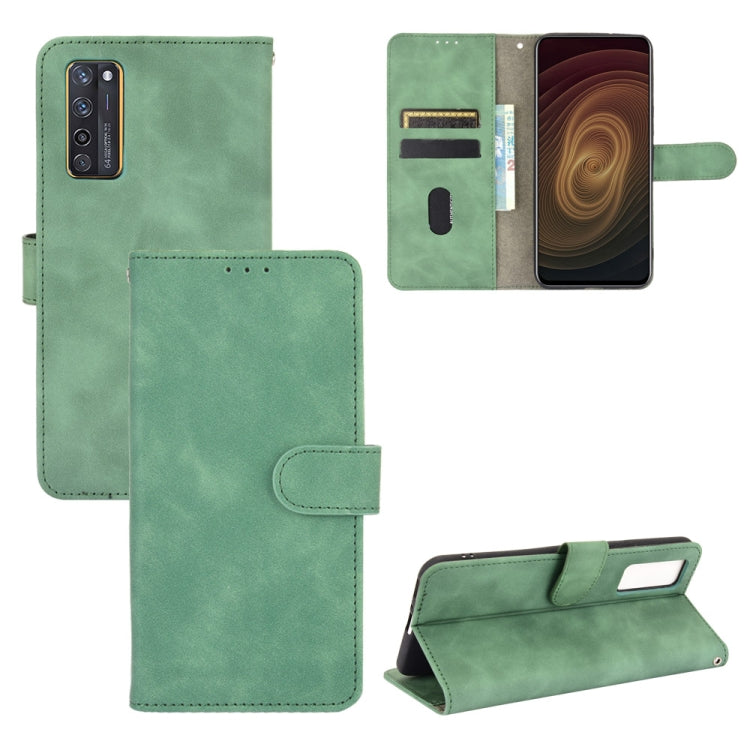 Solid Color Skin Feel Magnetic Buckle Horizontal Flip Calf Texture PU Leather Case with Holder & Card Slots & Wallet, For OnePlus 9, For OnePlus 9 Pro, For ZTE Axon 20 5G / A20 5G