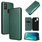 Carbon Fiber Texture Magnetic Horizontal Flip TPU + PC + PU Leather Case with Card Slot, For ZTE Blade A7s 2020