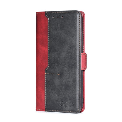 Retro Texture Contrast Color Side Buckle Horizontal Flip Leather Case with Holder & Card Slots & Wallet