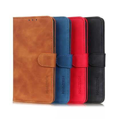 KHAZNEH Retro Texture PU + TPU Horizontal Flip Leather Case with Holder & Card Slots & Wallet