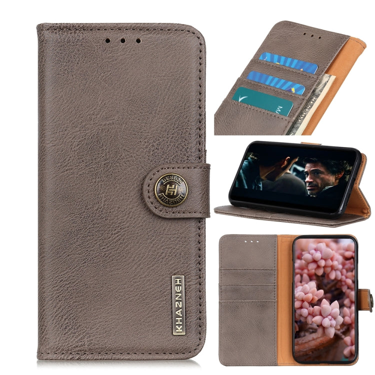 KHAZNEH Cowhide Texture Horizontal Flip Leather Case with Holder & Card Slots & Wallet