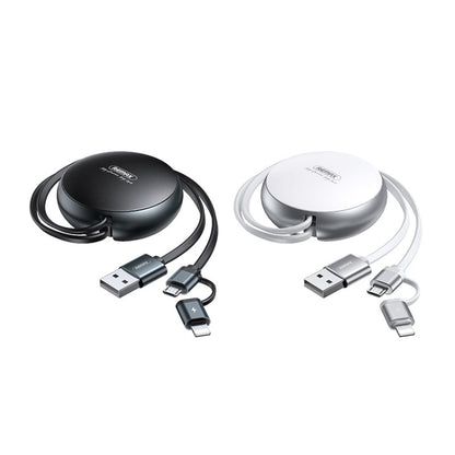 Remax 2A 2 In 1 Creation Series Telescopic Charging Data Cable, Length: 90cm, 8 Pin