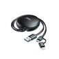 Remax 2A 2 In 1 Creation Series Telescopic Charging Data Cable, Length: 90cm, 8 Pin