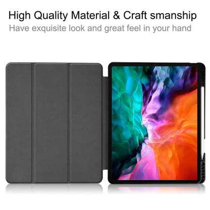 Colored Drawing Horizontal Flip TPU + PU Leather Case with Three-folding Holder & Sleep / Wake-up Function & Pen Slot