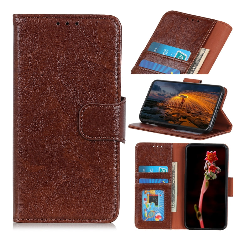 Copper Buckle Nappa Texture Horizontal Flip Leather Case with Holder & Card Slots & Wallet