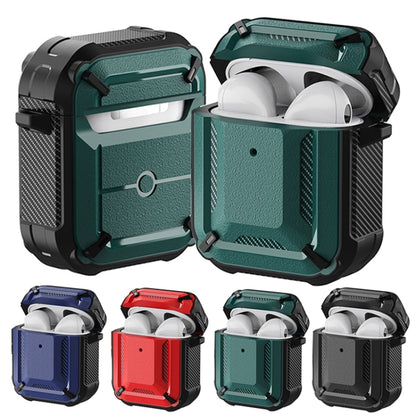 Wireless Earphones Shockproof Diamond Square Pattern Silicone Protective Case, For AirPods 1/2