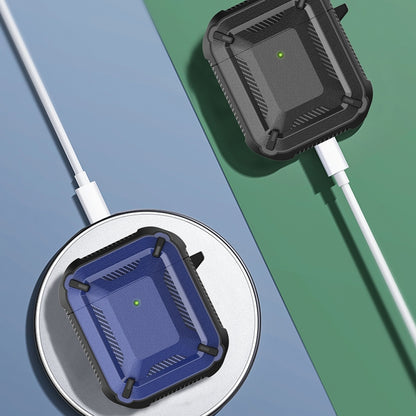 Wireless Earphones Shockproof Diamond Square Pattern Silicone Protective Case, For AirPods 1/2