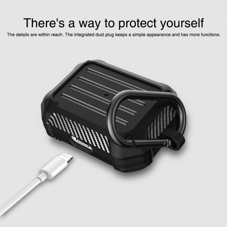 Wireless Earphones Shockproof Carbon Fiber Luggage TPU Protective Case