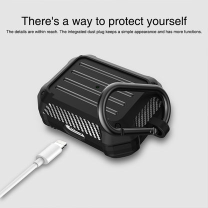 Wireless Earphones Shockproof Carbon Fiber Luggage TPU Protective Case