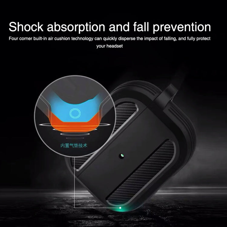 Wireless Earphones Shockproof Carbon Fiber Armor TPU Protective Case