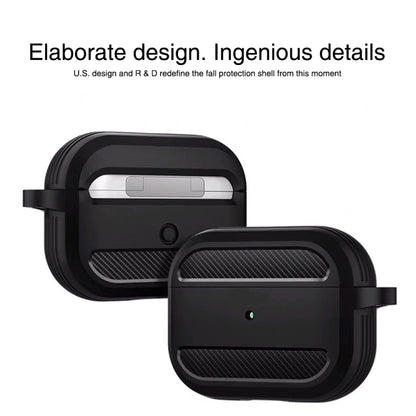 Wireless Earphones Shockproof Carbon Fiber Armor TPU Protective Case