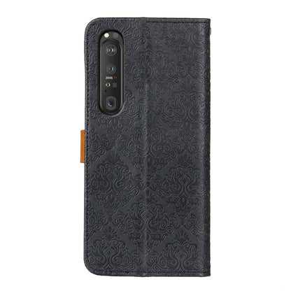 European Floral Embossed Copper Buckle Horizontal Flip PU Leather Case with Holder & Card Slots & Wallet & Photo Frame, For Sony Xperia 1 III, For Sony Xperia 10 III, For Xiaomi Mi 11 Ultra