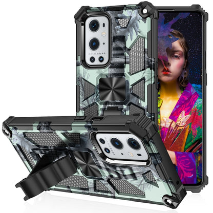 Camouflage Armor Shockproof TPU + PC Magnetic Protective Case with Holder