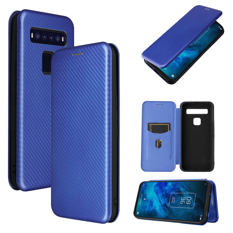 Carbon Fiber Texture Magnetic Horizontal Flip TPU + PC + PU Leather Case with Card Slot