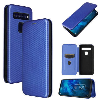 Carbon Fiber Texture Magnetic Horizontal Flip TPU + PC + PU Leather Case with Card Slot