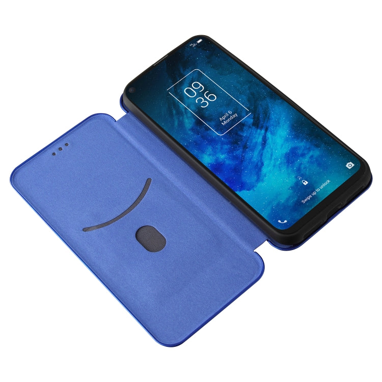 Carbon Fiber Texture Magnetic Horizontal Flip TPU + PC + PU Leather Case with Card Slot