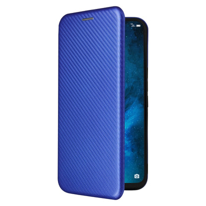 Carbon Fiber Texture Magnetic Horizontal Flip TPU + PC + PU Leather Case with Card Slot