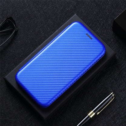 Carbon Fiber Texture Magnetic Horizontal Flip TPU + PC + PU Leather Case with Card Slot
