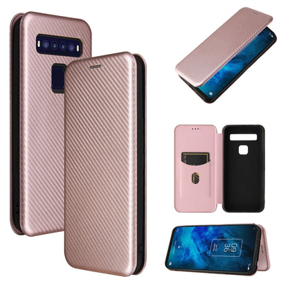Carbon Fiber Texture Magnetic Horizontal Flip TPU + PC + PU Leather Case with Card Slot