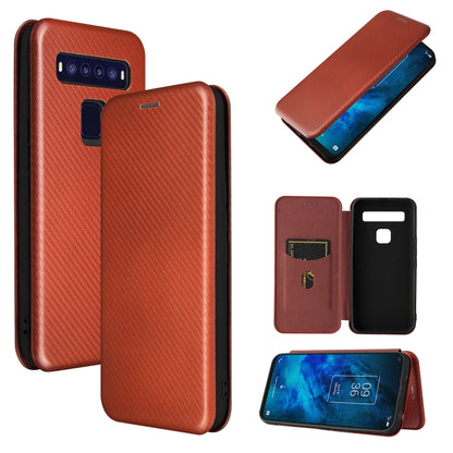 Carbon Fiber Texture Magnetic Horizontal Flip TPU + PC + PU Leather Case with Card Slot