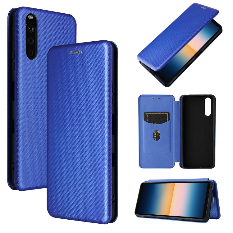 Carbon Fiber Texture Magnetic Horizontal Flip TPU + PC + PU Leather Case with Card Slot
